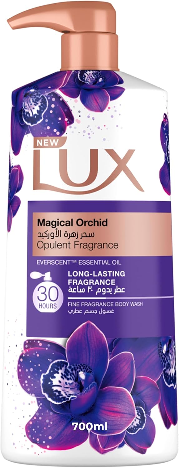 LUX Opulent Fragrance Body Wash, NEW Magical Orchid, 30H Long - Lasting Scent, with Everscent Essential Oil, 700ml - Al Kabayel Discount CentreLUX Opulent Fragrance Body Wash, NEW Magical Orchid, 30H Long - Lasting Scent, with Everscent Essential Oil, 700mlBodywashLUXAl Kabayel Discount Centre