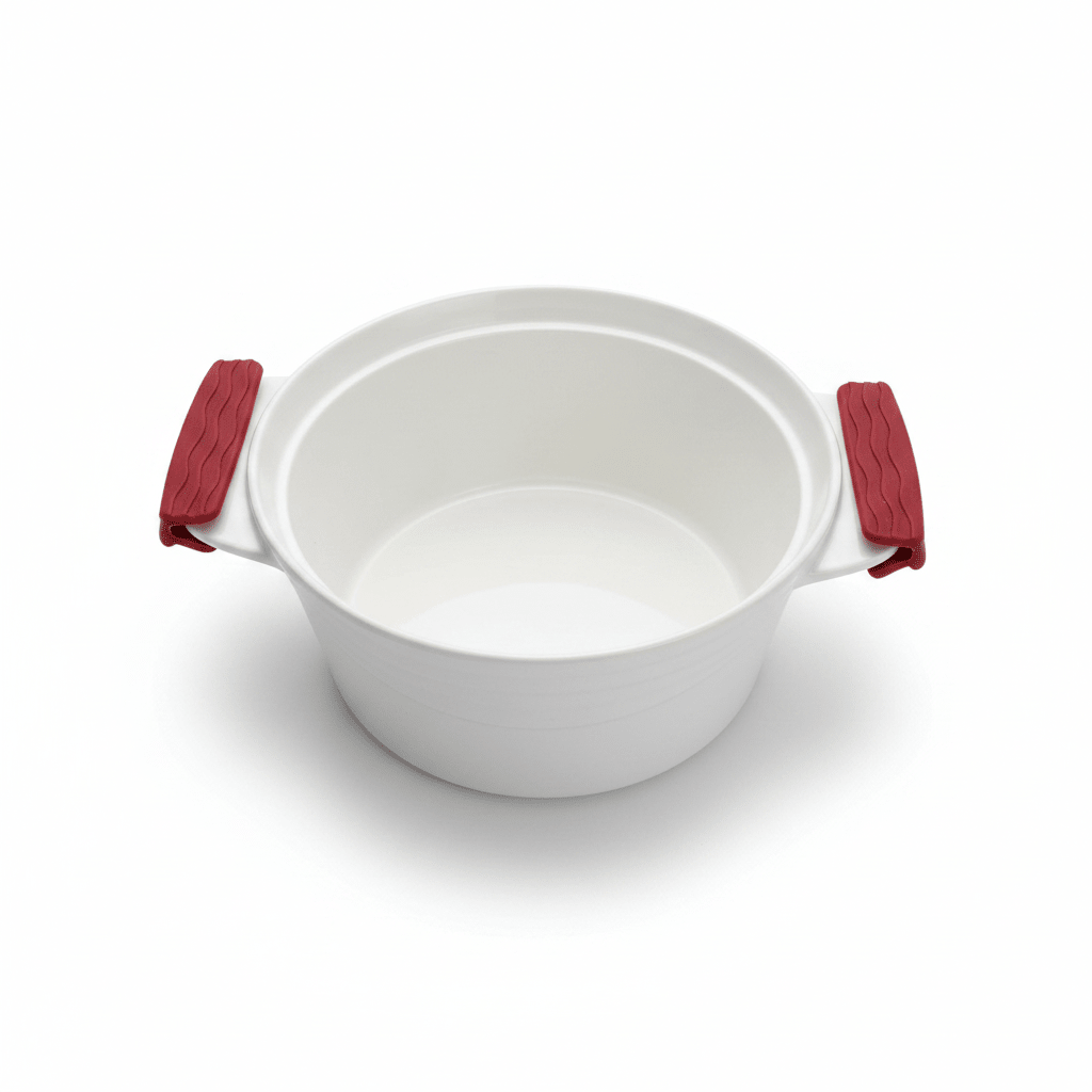 Luxehome Premium Round Ceramic Bakeware Dish with Glass Lid and Silicone Handles – Oven - Safe Cooking Dish (2.1 L) - Al Kabayel Discount CentreLuxehome Premium Round Ceramic Bakeware Dish with Glass Lid and Silicone Handles – Oven - Safe Cooking Dish (2.1 L)Roasting PansLUXEHOMEAl Kabayel Discount Centre