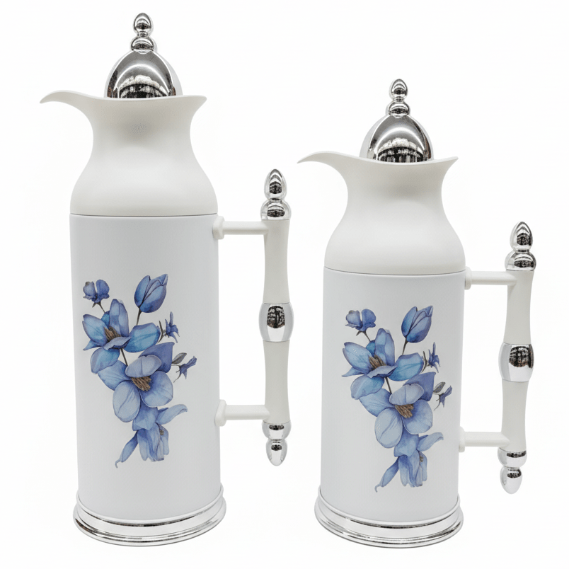 Mahra Elegant Vacuum Flask Set – 2 Pieces (0.7 & 1 Litre), White with Silver Accent - Al Kabayel Discount CentreMahra Elegant Vacuum Flask Set – 2 Pieces (0.7 & 1 Litre), White with Silver AccentThermosMAHRAAl Kabayel Discount Centre