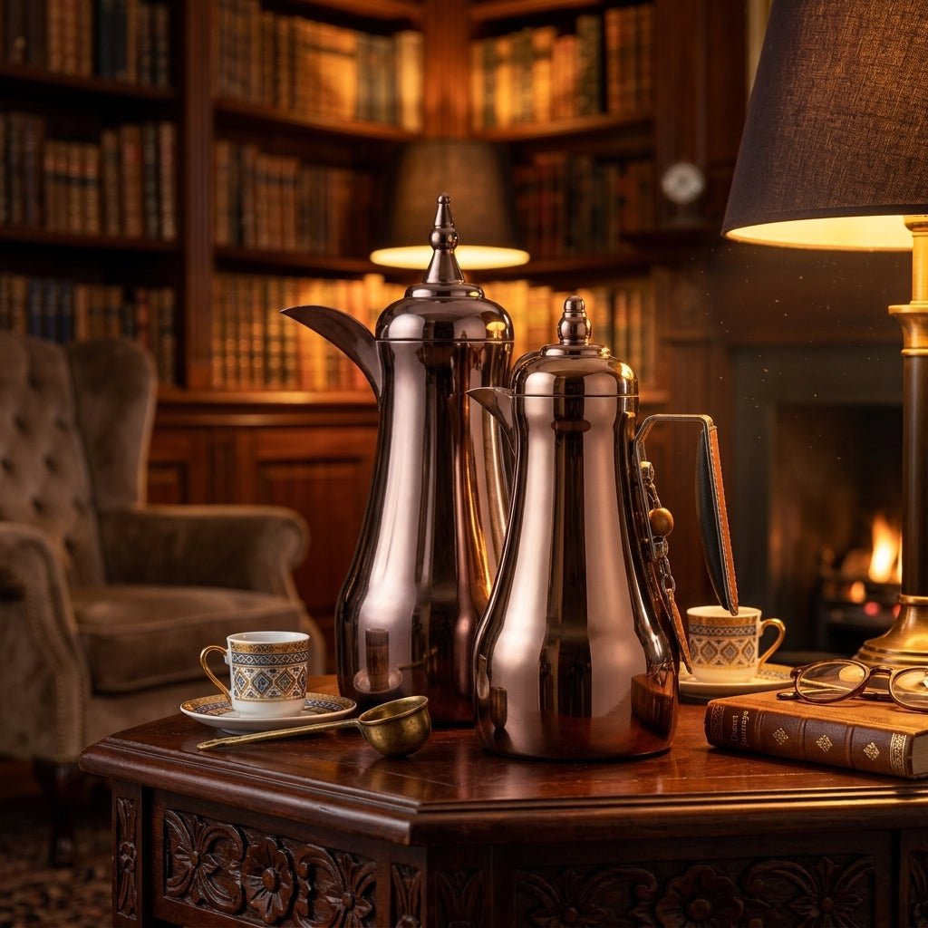Mahra Vacuum Flask Set Arabic Dallah 1+1 Ltr Dark Red Coffee & Black - Al Kabayel Discount CentreMahra Vacuum Flask Set Arabic Dallah 1+1 Ltr Dark Red Coffee & BlackTheromesMAHRAAl Kabayel Discount Centre
