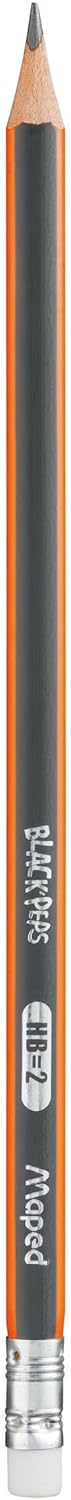 Maped Black'Peps HB 2 Graphite Pencils with Eraser Tip – Pack of 12 - Al Kabayel Discount CentreMaped Black'Peps HB 2 Graphite Pencils with Eraser Tip – Pack of 12Pens, Pencils & MarkersMAPEDAl Kabayel Discount Centre
