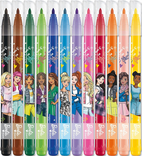 Maped Felt Tip Pens Barbie x12Pcs bright Colours - Fixed Soft Tip:2.8MM - Writing Length > 220MM - Al Kabayel Discount CentreMaped Felt Tip Pens Barbie x12Pcs bright Colours - Fixed Soft Tip:2.8MM - Writing Length > 220MMColor PencilsMAPEDAl Kabayel Discount Centre