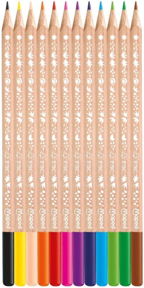 Maped Smiling Planet Natural Wood Coloured Pencils – Pack of 12 - Al Kabayel Discount CentreMaped Smiling Planet Natural Wood Coloured Pencils – Pack of 12Color PencilsMAPEDAl Kabayel Discount Centre