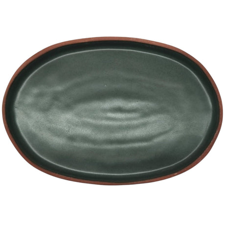 Maria Terracotta Oval Clay Tray Oven Microwave Dishwasher & Freezer Safe - 19cmX13cm - (Clay&Green) - Al Kabayel Discount CentreMaria Terracotta Oval Clay Tray Oven Microwave Dishwasher & Freezer Safe - 19cmX13cm - (Clay&Green)Serving TraysMARIAAl Kabayel Discount Centre