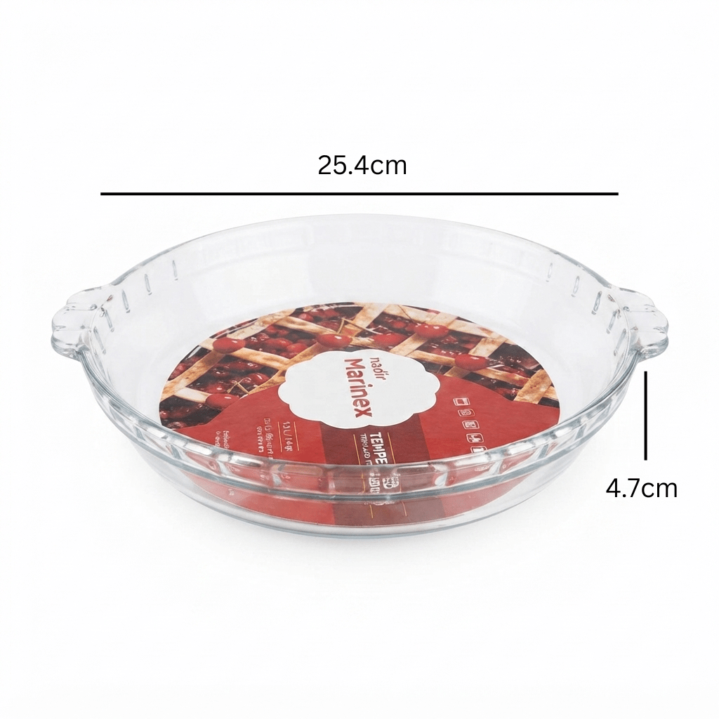 Marinex Tempered Glass Pie Dish 1.6L – 25.4*4.7cm - Al Kabayel Discount CentreMarinex Tempered Glass Pie Dish 1.6L – 25.4*4.7cmRoasting PansMARINEXAl Kabayel Discount Centre