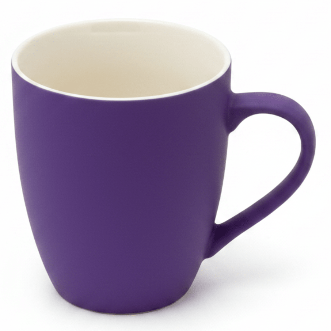 Matte Purple Ceramic Mug 400ml — Soft - Touch Finish with Cream Interior - Al Kabayel Discount CentreMatte Purple Ceramic Mug 400ml — Soft - Touch Finish with Cream InteriorMugsAKDCAl Kabayel Discount Centre