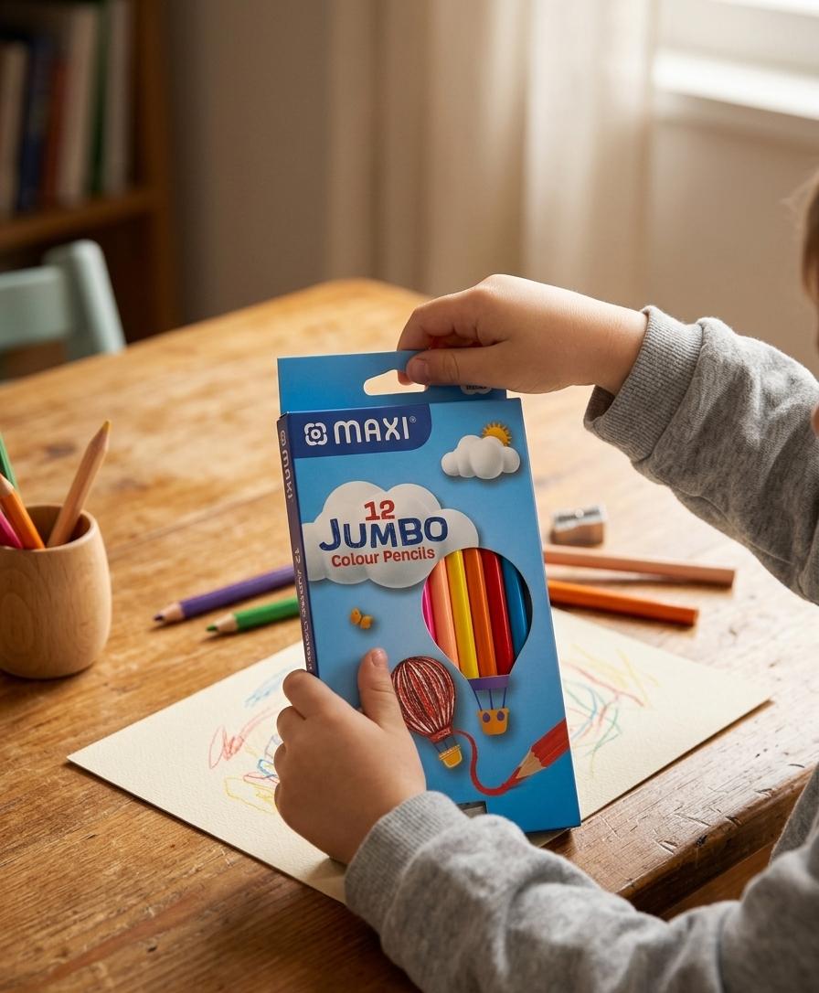 Maxi 12 Jumbo Colour Pencils with Sharpener - Al Kabayel Discount CentreMaxi 12 Jumbo Colour Pencils with SharpenerColor PencilsMAXIAl Kabayel Discount Centre