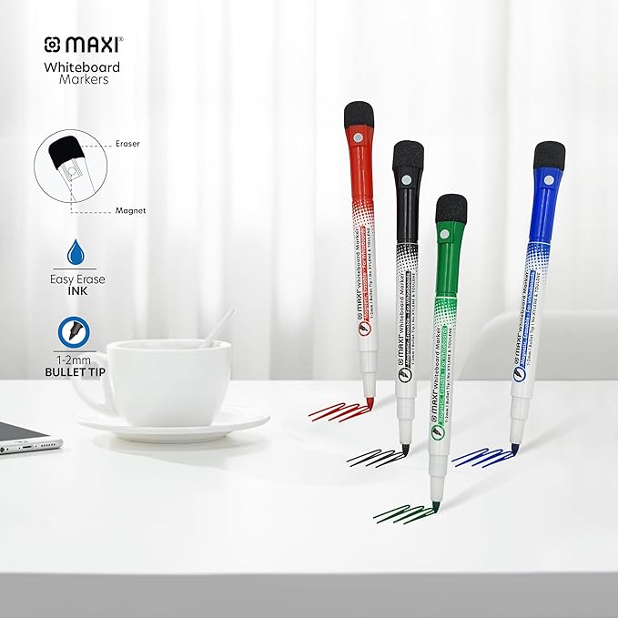 MAXI 2 Sided Black Whiteboard A4 + 4pcs Colour Markers + 1pc Duster - Al Kabayel Discount CentreMAXI 2 Sided Black Whiteboard A4 + 4pcs Colour Markers + 1pc DusterNotebooks & Writing PadsMAXIAl Kabayel Discount Centre