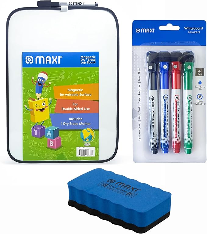 MAXI 2 Sided Black Whiteboard A4 + 4pcs Colour Markers + 1pc Duster - Al Kabayel Discount CentreMAXI 2 Sided Black Whiteboard A4 + 4pcs Colour Markers + 1pc DusterNotebooks & Writing PadsMAXIAl Kabayel Discount Centre