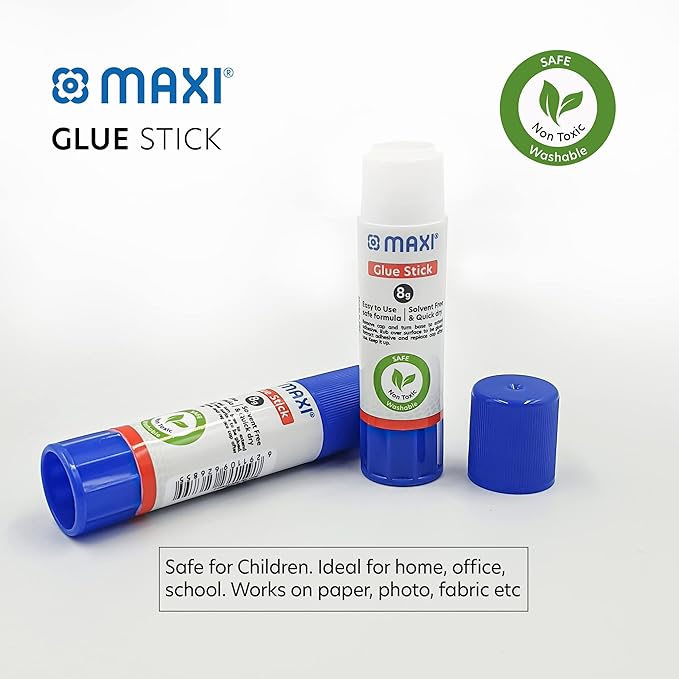 MAXI Glue stick 8G 5pcs and Stationery Tape 18mm 2pcs - Al Kabayel Discount CentreMAXI Glue stick 8G 5pcs and Stationery Tape 18mm 2pcsGlueMAXIAl Kabayel Discount Centre