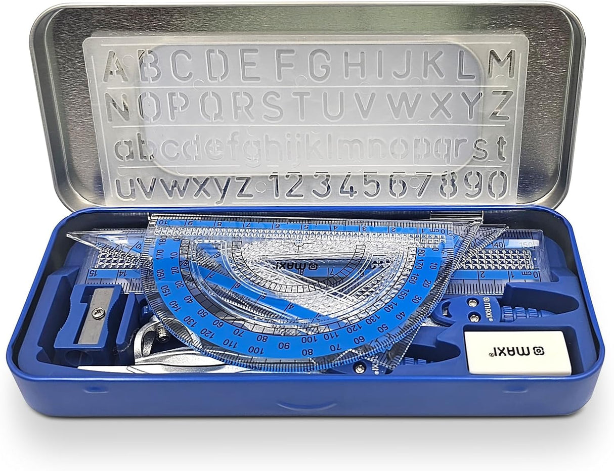 Maxi IQ Mathematical Geometry Instrument Box – 10 Piece Set - Al Kabayel Discount CentreMaxi IQ Mathematical Geometry Instrument Box – 10 Piece SetRulers & Math SetsMAXIAl Kabayel Discount Centre