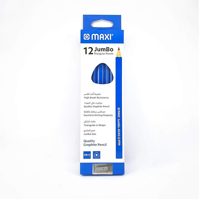 MAXI JUMBO TRI GRAPHITE PENCIL HB BOX OF 12PC - Al Kabayel Discount CentreMAXI JUMBO TRI GRAPHITE PENCIL HB BOX OF 12PCPens, Pencils & MarkersMAXIAl Kabayel Discount Centre