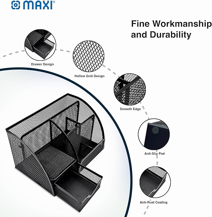 Maxi Mesh Desk Organizer Office Supplies - Al Kabayel Discount CentreMaxi Mesh Desk Organizer Office SuppliesPen Holders & Desk OrganizersMAXIAl Kabayel Discount Centre