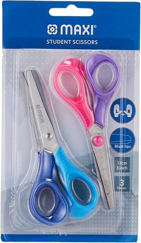 Maxi MX - 3SCR Student Scissors Blister Pack Of 3 Pieces - Al Kabayel Discount CentreMaxi MX - 3SCR Student Scissors Blister Pack Of 3 PiecesScissorsMAXIAl Kabayel Discount Centre