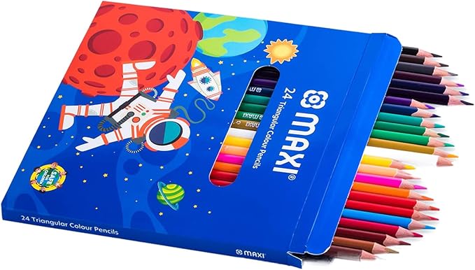 Maxi Triangular Colour Pencils 24 Colour In A Cardboard Box - Al Kabayel Discount CentreMaxi Triangular Colour Pencils 24 Colour In A Cardboard BoxColor PencilsMAXIAl Kabayel Discount Centre