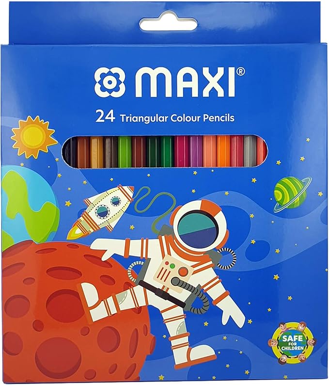Maxi Triangular Colour Pencils 24 Colour In A Cardboard Box - Al Kabayel Discount CentreMaxi Triangular Colour Pencils 24 Colour In A Cardboard BoxColor PencilsMAXIAl Kabayel Discount Centre