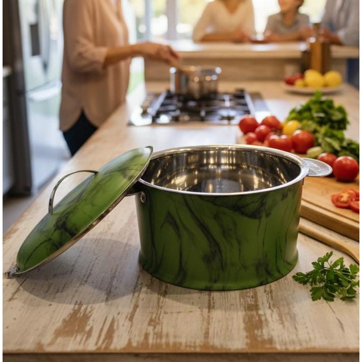 MAXIMA LARGE CAPACITY HOT POT – 5000ML PREMIUM STAINLESS STEEL DOUBLE WALL FOOD WARMER IN RUSTIC GREEN COLOR FOR KEEPING MEALS HOT & FRESH LONGER - Al Kabayel Discount CentreMAXIMA LARGE CAPACITY HOT POT – 5000ML PREMIUM STAINLESS STEEL DOUBLE WALL FOOD WARMER IN RUSTIC GREEN COLOR FOR KEEPING MEALS HOT & FRESH LONGERCasserolesMAXIMAAl Kabayel Discount Centre