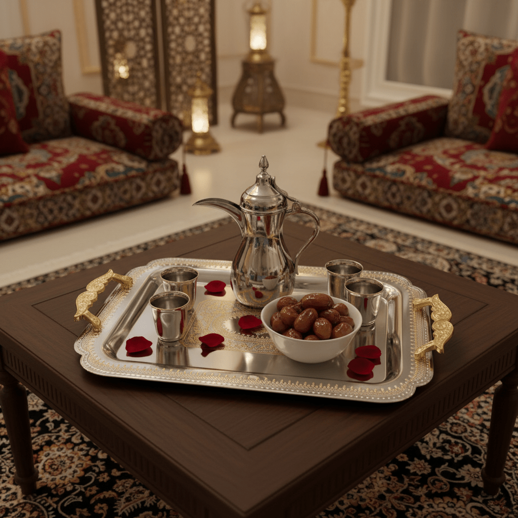 Maximan Silver & Gold Stainless Steel Serving Tray with Handles | 43.5 × 30 cm | - Al Kabayel Discount CentreMaximan Silver & Gold Stainless Steel Serving Tray with Handles | 43.5 × 30 cm |Serving TraysMAXIMANAl Kabayel Discount Centre