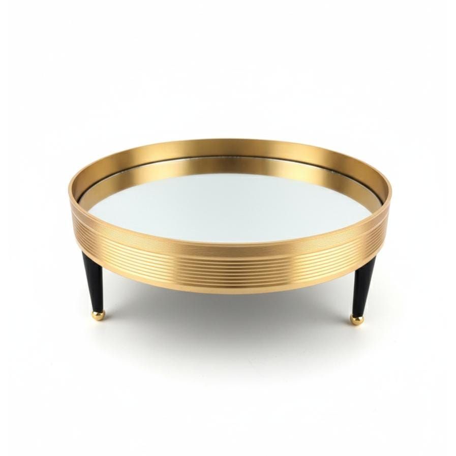 MAY FLOWER Luxury Round Mirror Tray with Gold Finish – Elegant Decorative Serving and Display Tray for Perfumes, Candles, or Desserts – Home & Event Decor 30x13 cm - Al Kabayel Discount CentreMAY FLOWER Luxury Round Mirror Tray with Gold Finish – Elegant Decorative Serving and Display Tray for Perfumes, Candles, or Desserts – Home & Event Decor 30x13 cmServeware SetsMAY FLOWERAl Kabayel Discount Centre
