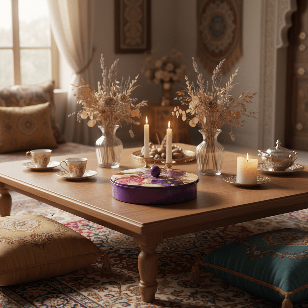 May Flower Premium Round Purple Candy Box with Ornate Lid for Luxury Table Presentation – 20cm - Al Kabayel Discount CentreMay Flower Premium Round Purple Candy Box with Ornate Lid for Luxury Table Presentation – 20cmJars & Food SaversMAY FLOWERAl Kabayel Discount Centre