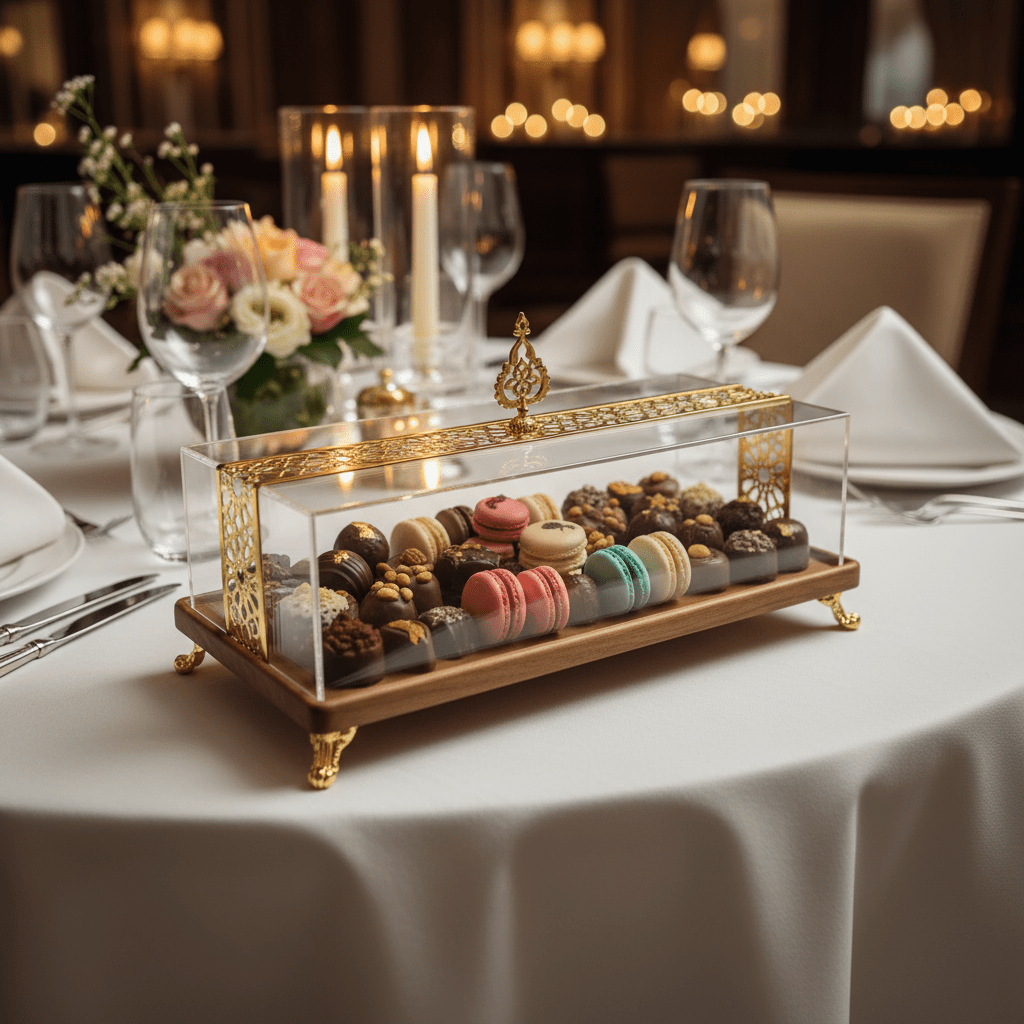 May Flower Rectangular Wooden Serving Tray with Clear Acrylic Cover Lid – Elegant Serving Display – 40 × 20 × 15 cm - Al Kabayel Discount CentreMay Flower Rectangular Wooden Serving Tray with Clear Acrylic Cover Lid – Elegant Serving Display – 40 × 20 × 15 cmServing TraysMAY FLOWERAl Kabayel Discount Centre