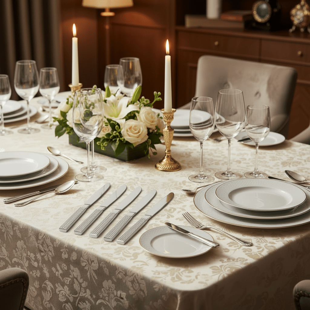 May Flower Stainless Steel Dinner Knife Set (6 pcs) with Diamond Pattern Grip Handle – Premium Cutlery 20 cm - Al Kabayel Discount CentreMay Flower Stainless Steel Dinner Knife Set (6 pcs) with Diamond Pattern Grip Handle – Premium Cutlery 20 cmSpatulas And SpoonsMAY FLOWERAl Kabayel Discount Centre