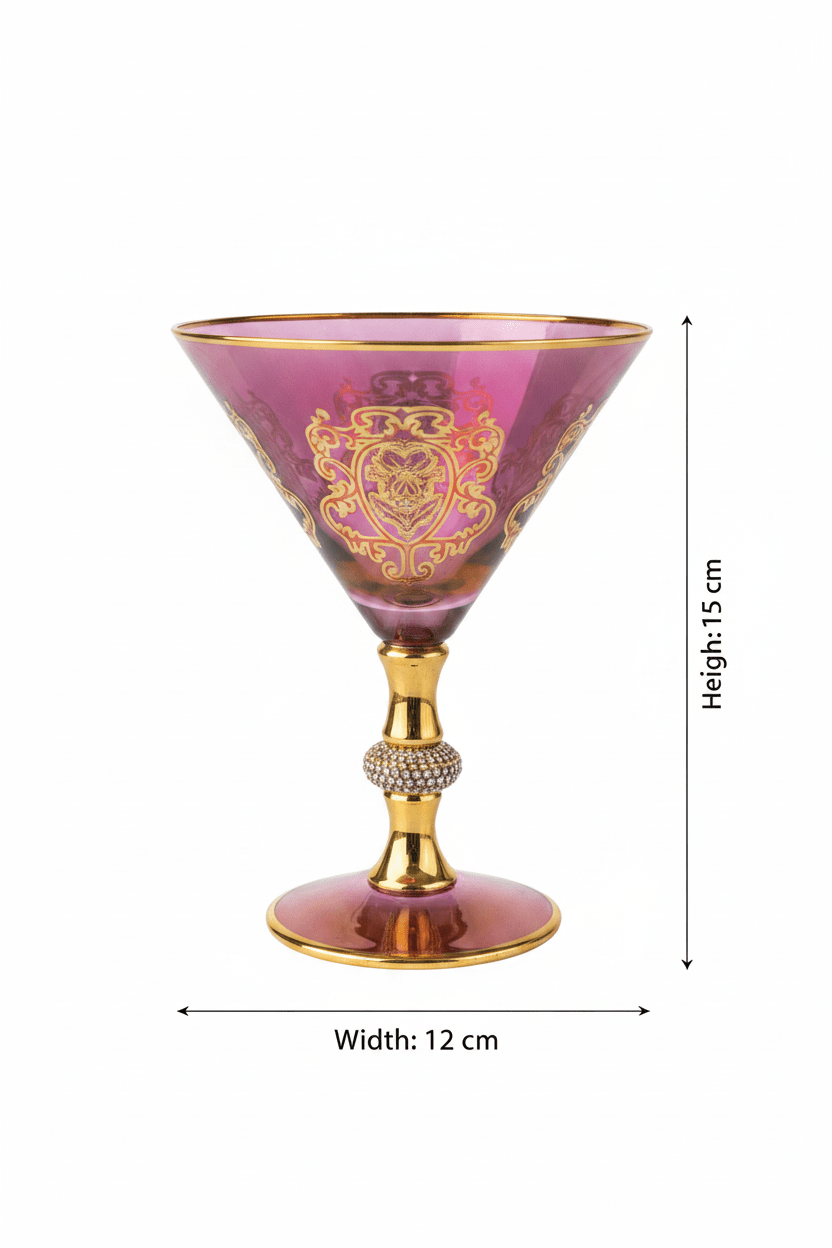 Mayflower 6-Piece Luxury Wine Glass Set - Pink & Gold - 15×12 cm - Al Kabayel Discount CentreMayflower 6-Piece Luxury Wine Glass Set - Pink & Gold - 15×12 cmDrinkware SetsMAYFLOWERAl Kabayel Discount Centre