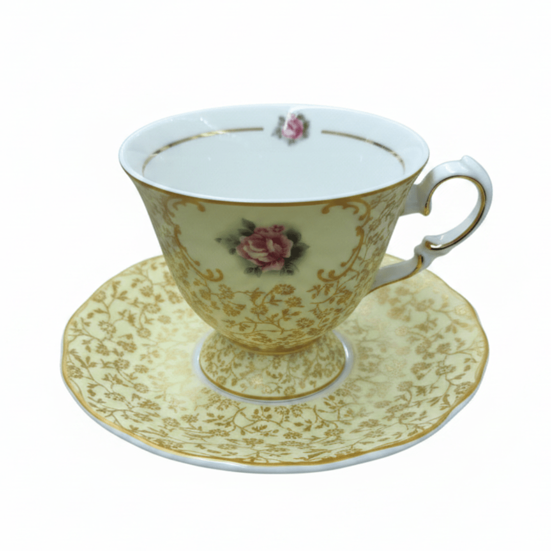 Mayflower Porcelain Cup & Saucer Set Yellow – 6 Pcs | 125ml - Al Kabayel Discount CentreMayflower Porcelain Cup & Saucer Set Yellow – 6 Pcs | 125mlTea SetsMAYFLOWERAl Kabayel Discount Centre