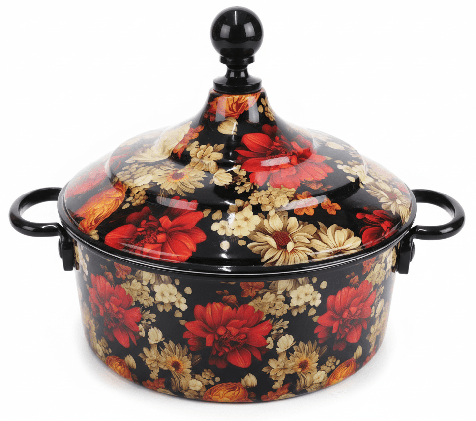 MayFlower Stainless Steel Thermal Hot Pot 2.5L – Black with Flower Design - Al Kabayel Discount CentreMayFlower Stainless Steel Thermal Hot Pot 2.5L – Black with Flower DesignCasserolesMAYFLOWERAl Kabayel Discount Centre