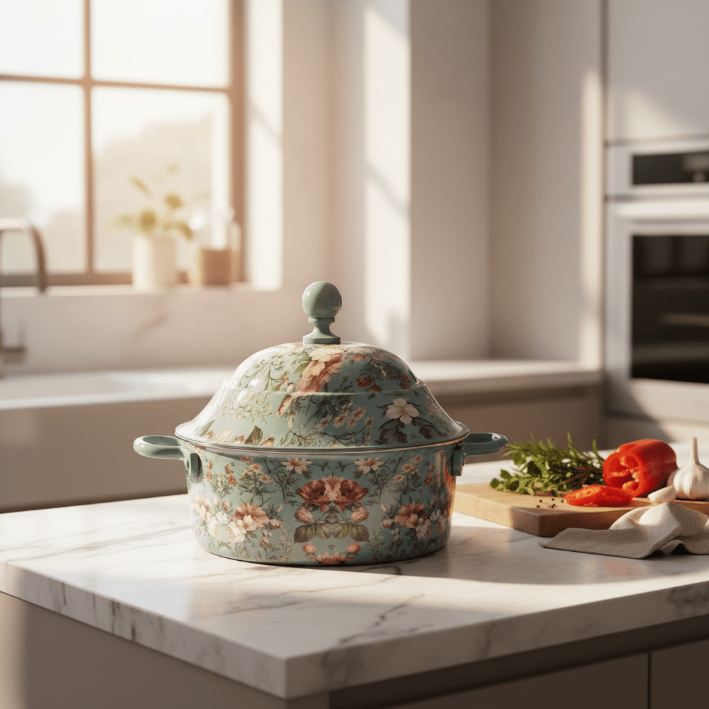 MayFlower Stainless Steel Thermal Hot Pot 2.5L – Green Leaf & Flower Design - Al Kabayel Discount CentreMayFlower Stainless Steel Thermal Hot Pot 2.5L – Green Leaf & Flower DesignCasserolesMAYFLOWERAl Kabayel Discount Centre