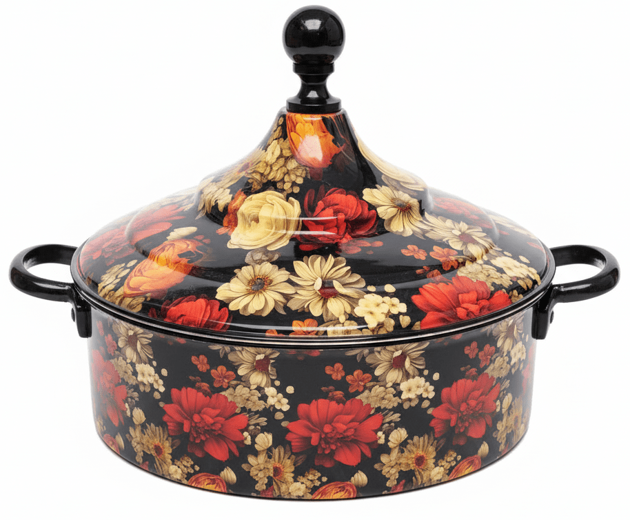 MayFlower Stainless Steel Thermal Hot Pot 5L – Black with Floral Design - Al Kabayel Discount CentreMayFlower Stainless Steel Thermal Hot Pot 5L – Black with Floral DesignCasserolesMAYFLOWERAl Kabayel Discount Centre