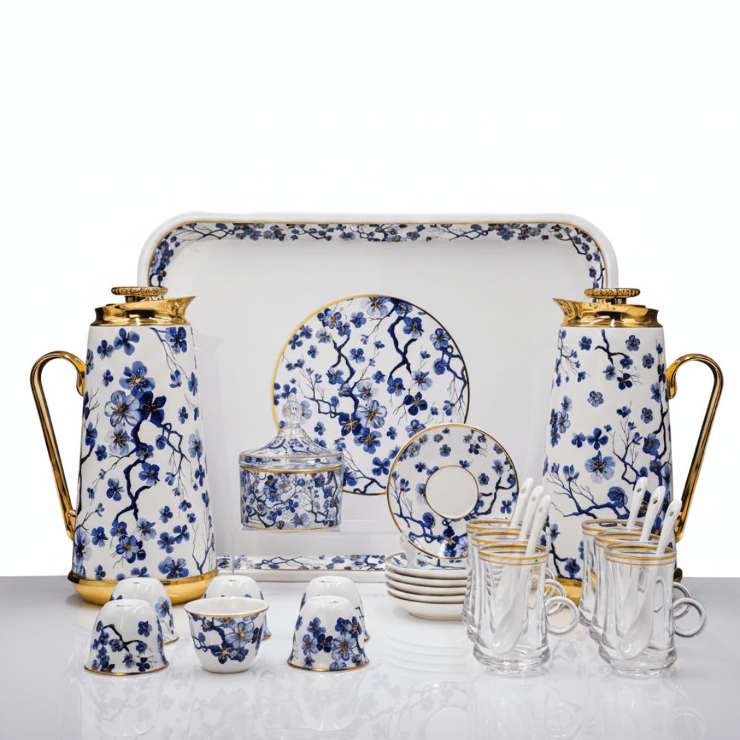 Mayflower White & Gold Decorative 29 - Piece Tea and Coffee Set with Purple Flower Artwork - Al Kabayel Discount CentreMayflower White & Gold Decorative 29 - Piece Tea and Coffee Set with Purple Flower ArtworkTea SetsMAYFLOWERAl Kabayel Discount Centre