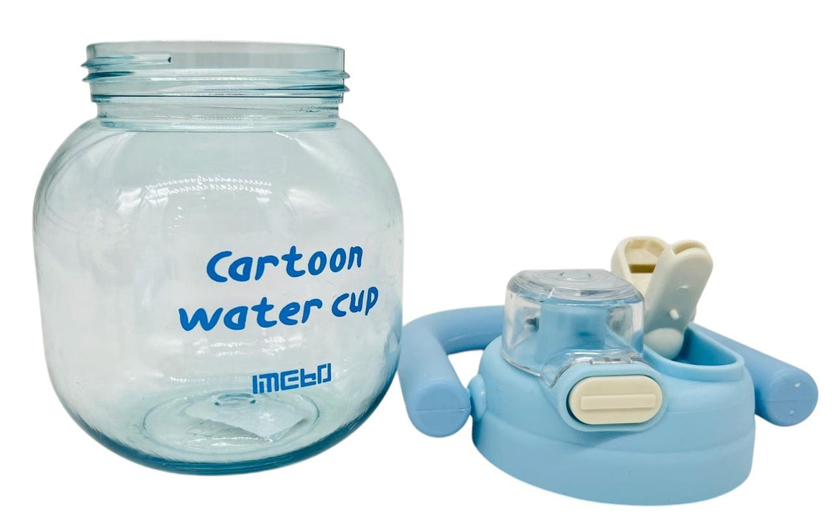 Mebo Tranparent Plastic Cartoon Water Bottle 800ml, Blue - Al Kabayel Discount CentreMebo Tranparent Plastic Cartoon Water Bottle 800ml, BlueWater BottlesMEBOAl Kabayel Discount Centre