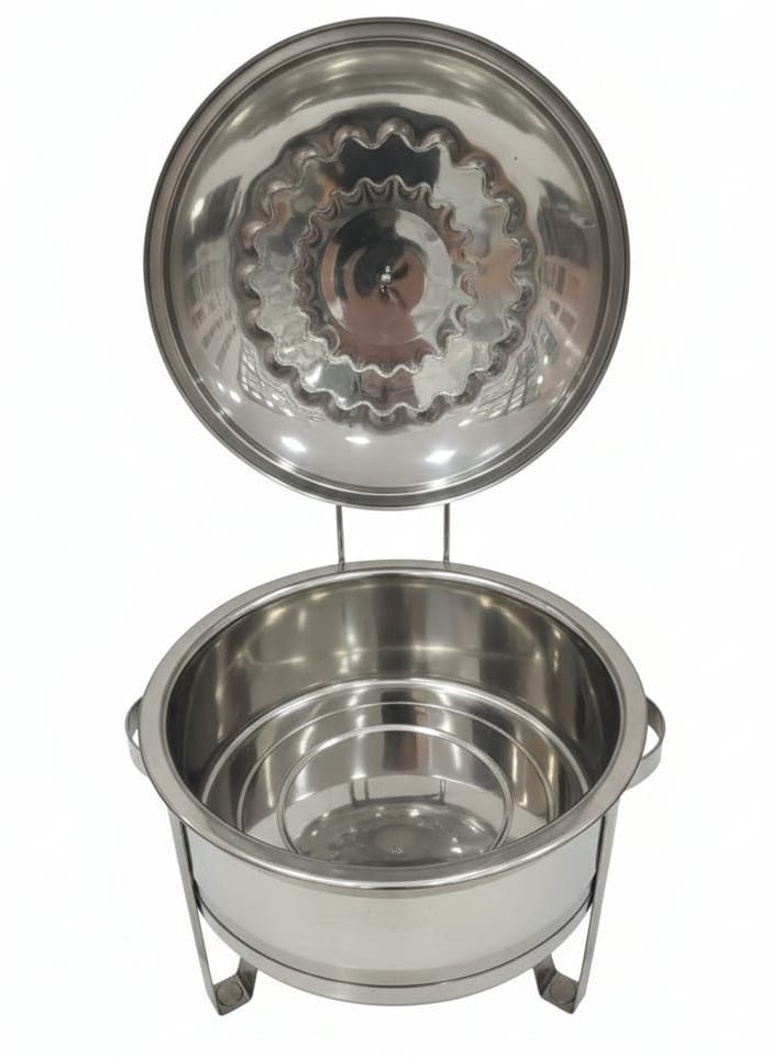 Meera 6000ml Stainless Steel Food Warmer – Durable Stainless Steel Silver Buffet Server Design 2 - Al Kabayel Discount CentreMeera 6000ml Stainless Steel Food Warmer – Durable Stainless Steel Silver Buffet Server Design 2WarmersMEERAAl Kabayel Discount Centre