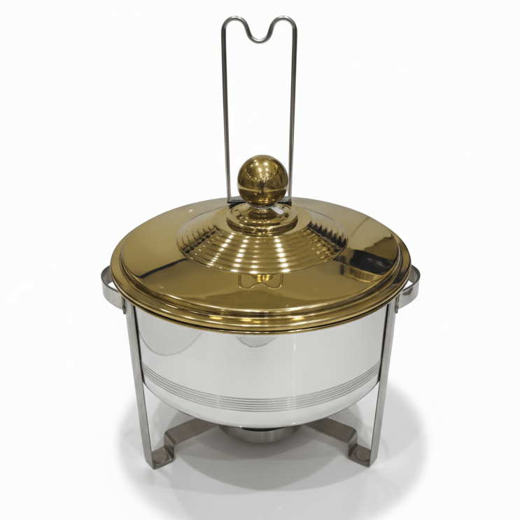 Meera 6000ml Stainless Steel Food Warmer – Large Capacity Silver & Gold Design 1 Catering Server for Parties & Events - Al Kabayel Discount CentreMeera 6000ml Stainless Steel Food Warmer – Large Capacity Silver & Gold Design 1 Catering Server for Parties & EventsWarmersMEERAAl Kabayel Discount Centre