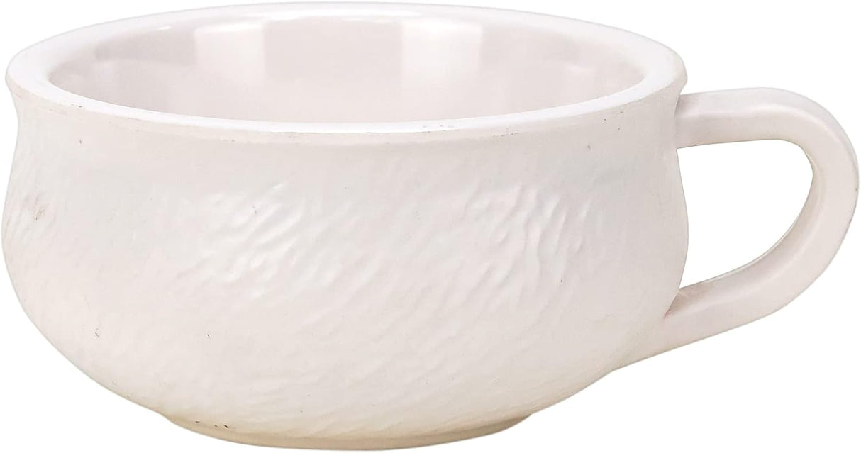 Melamine Soup Cup Bowl 180ml, Whiteware Easy Grip Ear Handle Tea Cups Cappuccino Mugs Latte Hot Choco Office Bedroom Home Tableware Dining Morning Kitchen Multipurpose Use - Al Kabayel Discount CentreMelamine Soup Cup Bowl 180ml, Whiteware Easy Grip Ear Handle Tea Cups Cappuccino Mugs Latte Hot Choco Office Bedroom Home Tableware Dining Morning Kitchen Multipurpose UseAl Kabayel Discount CenterAl Kabayel Discount Centre