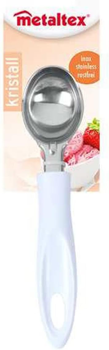 Metaltex Stainless Steel Ice Cream Scoop Plastic Handle - 20cm - White&Steel - Al Kabayel Discount CentreMetaltex Stainless Steel Ice Cream Scoop Plastic Handle - 20cm - White&SteelKitchen Utensils & GadgetsMETALTEXAl Kabayel Discount Centre