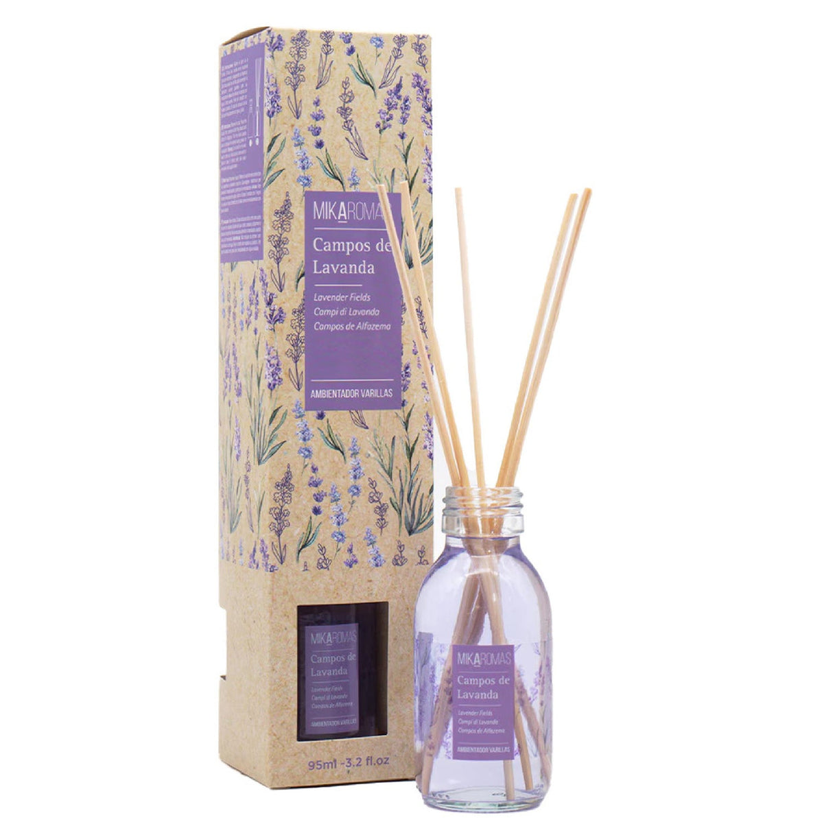 MIKAROMAS Reed Diffuser - Lavender Fields 95ml - Al Kabayel Discount CentreMIKAROMAS Reed Diffuser - Lavender Fields 95mlHome FragrancesMIKAROMASAl Kabayel Discount Centre