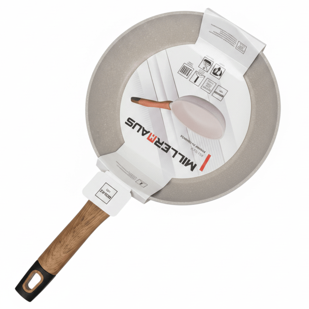 Millermaus Forged Aluminium Non-Stick Fry Pan 26cm | Cream Stone Finish with Wooden Handle - Al Kabayel Discount CentreMillermaus Forged Aluminium Non-Stick Fry Pan 26cm | Cream Stone Finish with Wooden HandleFrying Pans & SkilletsMILLERMAUSAl Kabayel Discount Centre