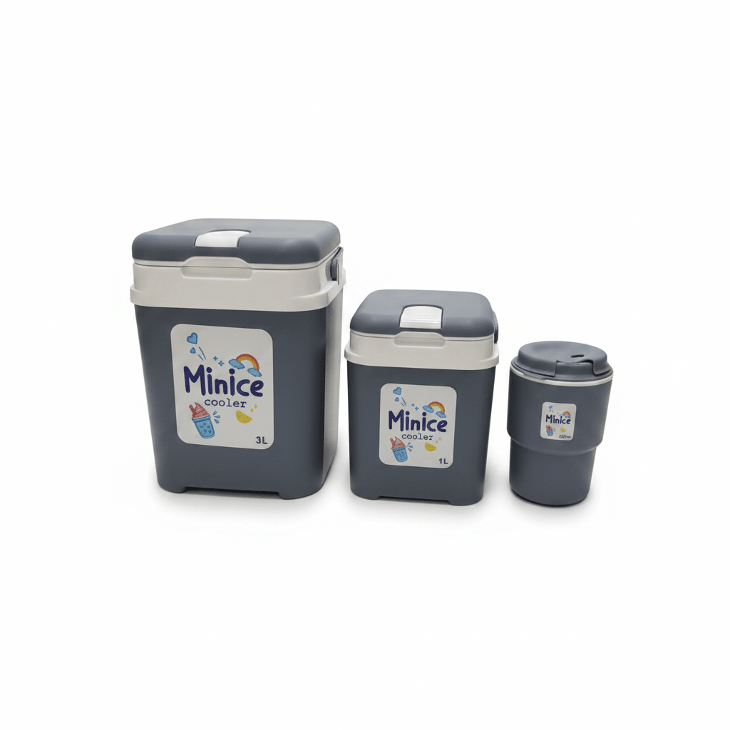 Minice Cooler Box Set of 3 – 3L / 1L / 320ml – Grey / Beige / Pink - Al Kabayel Discount CentreMinice Cooler Box Set of 3 – 3L / 1L / 320ml – Grey / Beige / PinkCoolersMINICEAl Kabayel Discount Centre