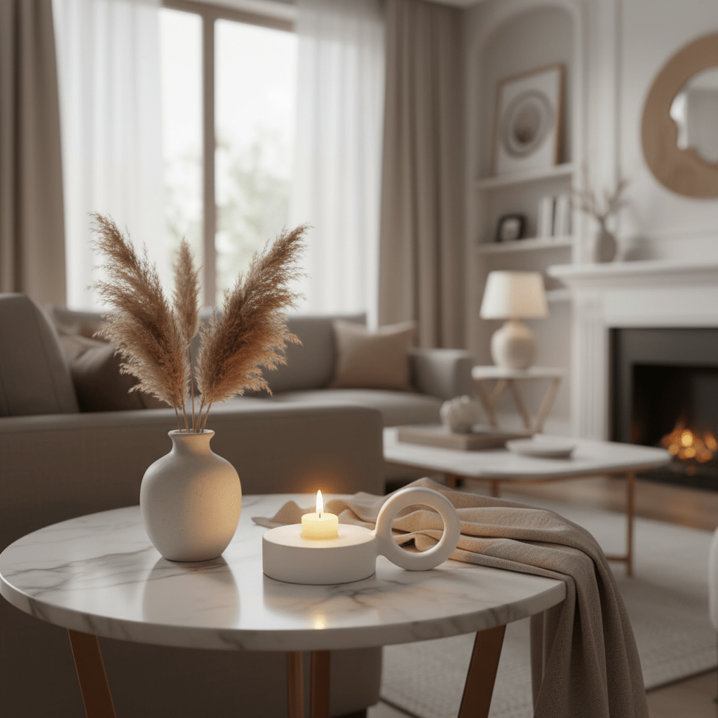 Minimalist Round White Ceramic Candle Holder with Handle for Modern Home Decoration – 8cm - Al Kabayel Discount CentreMinimalist Round White Ceramic Candle Holder with Handle for Modern Home Decoration – 8cmHome Décor AccentsAKDCAl Kabayel Discount Centre
