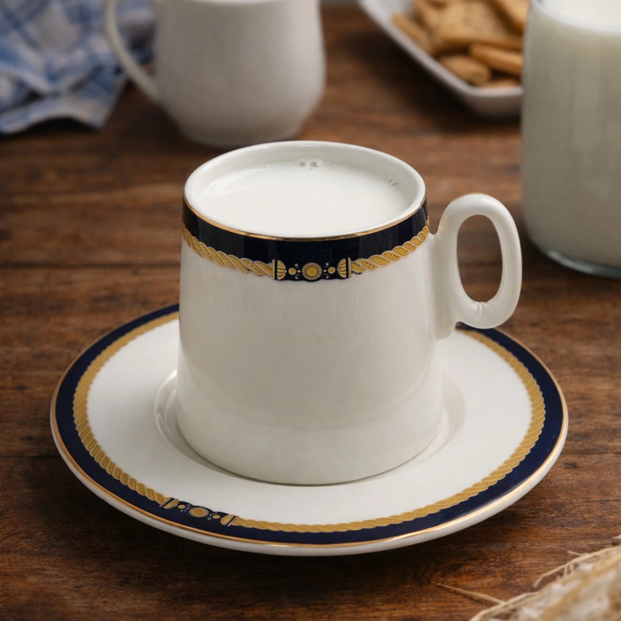 Angela Milk Cup with Saucer 12 Piece Set - 230ml