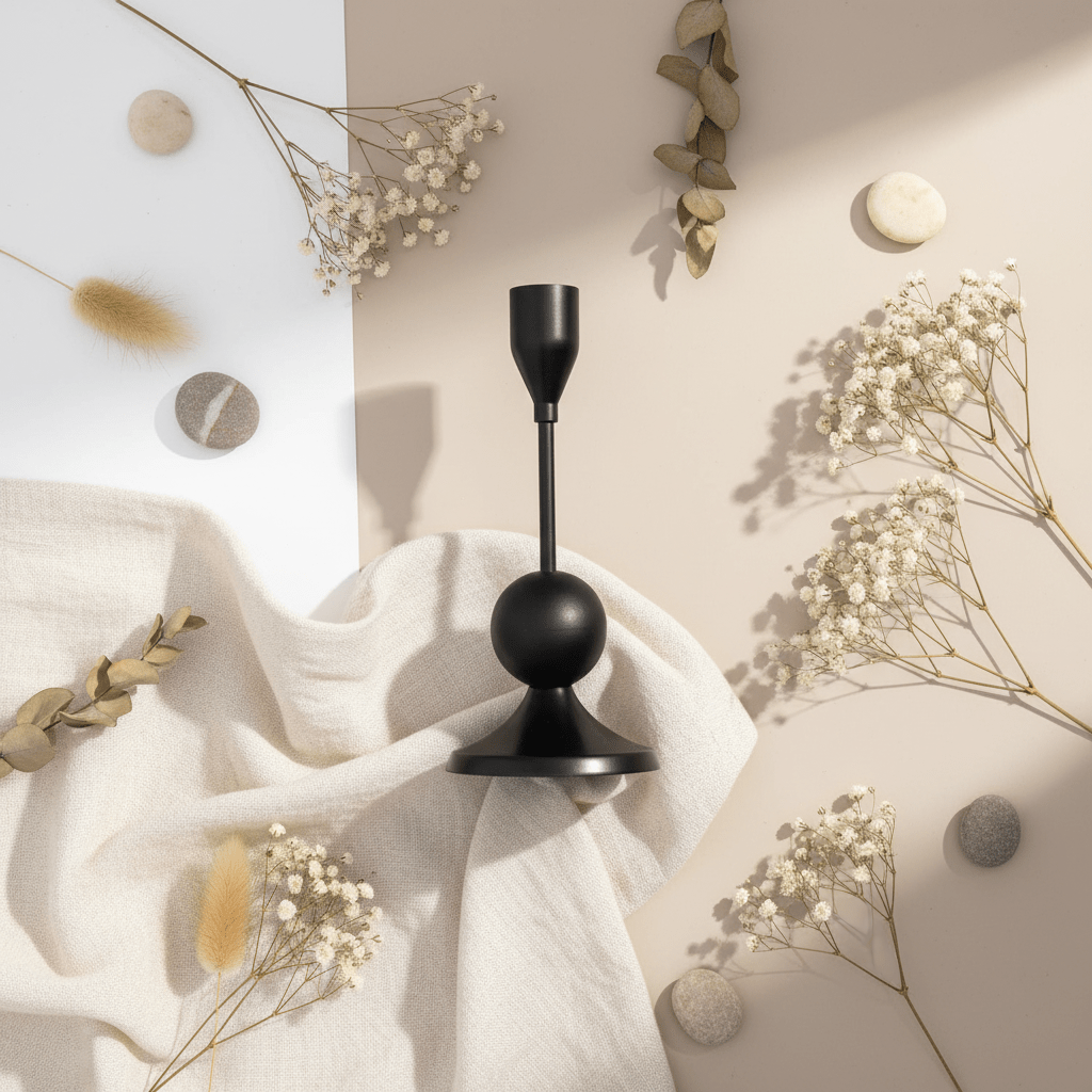 Modern Black Metal Candle Holder with Black Ball Design for Luxury Decoration – 17cm - Al Kabayel Discount CentreModern Black Metal Candle Holder with Black Ball Design for Luxury Decoration – 17cmHome Décor AccentsAKDCAl Kabayel Discount Centre
