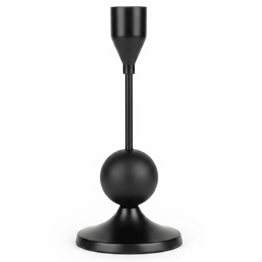 Modern Black Metal Candle Holder with Black Ball Design for Luxury Decoration – 17cm - Al Kabayel Discount CentreModern Black Metal Candle Holder with Black Ball Design for Luxury Decoration – 17cmHome Décor AccentsAKDCAl Kabayel Discount Centre