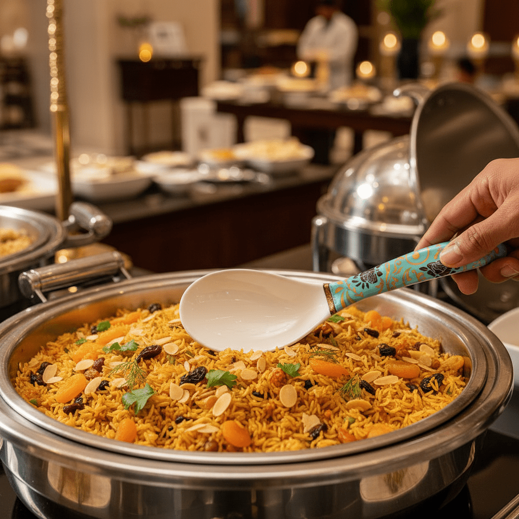 Moments White Melamine Rice Spoon with Multicolor Floral Design - 20 cm - Al Kabayel Discount CentreMoments White Melamine Rice Spoon with Multicolor Floral Design - 20 cmSpatulas And SpoonsMOMENTSAl Kabayel Discount Centre