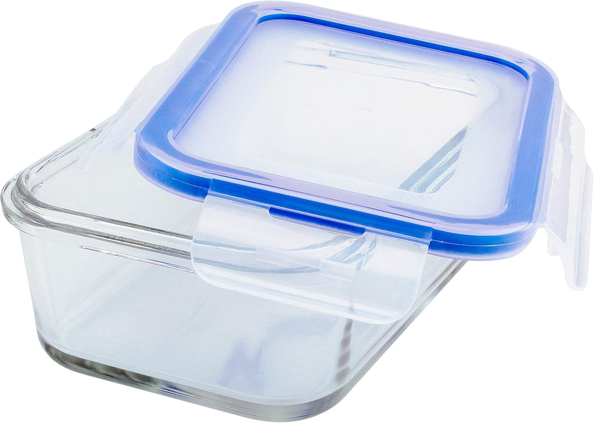 Mondex 700Ml Rectangular Glass Food Storage Container With Blue Lid, Cmn0096 - Al Kabayel Discount CentreMondex 700Ml Rectangular Glass Food Storage Container With Blue Lid, Cmn0096Food ContainersMondexAl Kabayel Discount Centre