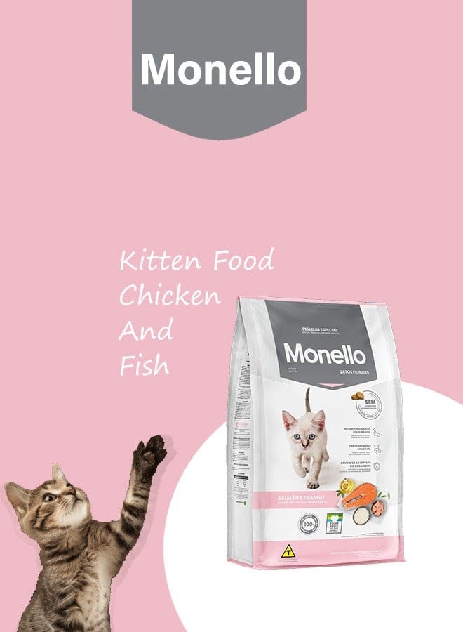 Monella Kitten Dry Food 1kg – Nutritious Salmon & Chicken Flavor, Balanced Formula for Growing Kittens & Strong Immunity - Al Kabayel Discount CentreMonella Kitten Dry Food 1kg – Nutritious Salmon & Chicken Flavor, Balanced Formula for Growing Kittens & Strong ImmunityPet SuppliesMONELLAAl Kabayel Discount Centre