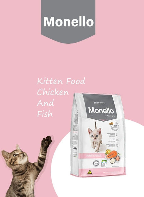 Monella Kitten Dry Food 1kg – Nutritious Salmon & Chicken Flavor, Balanced Formula for Growing Kittens & Strong Immunity - Al Kabayel Discount CentreMonella Kitten Dry Food 1kg – Nutritious Salmon & Chicken Flavor, Balanced Formula for Growing Kittens & Strong ImmunityPet SuppliesMONELLAAl Kabayel Discount Centre