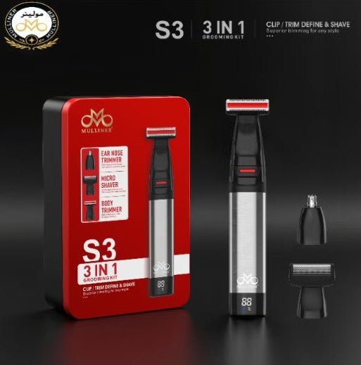 Mulliner S3 3 - in - 1 Groom Kit, Clip/Trim Define & Shave - Al Kabayel Discount CentreMulliner S3 3 - in - 1 Groom Kit, Clip/Trim Define & ShaveTrimmerMULLINERAl Kabayel Discount Centre