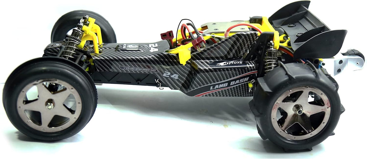 My Toys Land - dash 1:12 Scale Electric Car, 2.4GHz System, Runs in Multi Landscapes, Yellow/Black, MT929 - Al Kabayel Discount CentreMy Toys Land - dash 1:12 Scale Electric Car, 2.4GHz System, Runs in Multi Landscapes, Yellow/Black, MT929Remote Control toysMY TOYSAl Kabayel Discount Centre